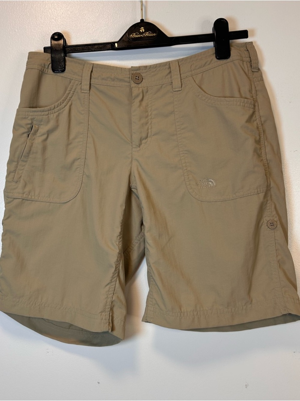 The‎ North Face Horizon II Shorts Khaki Dune Beige Roll Tab UPF 50 Women’s 8